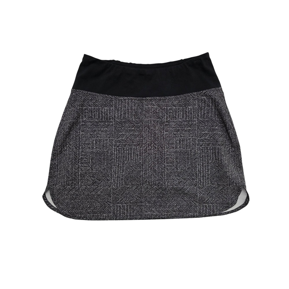Tuff Athletics Women's Grey Chevron Active Workout Athletic Skort Small